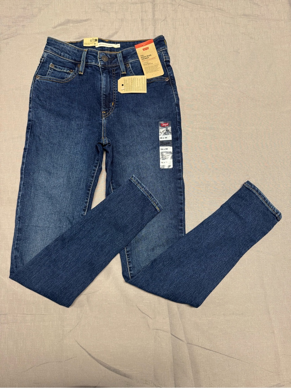 Levi's Women's Straight Leg Jeans in Dark Blue Denim